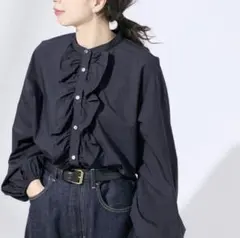 crewre ラッフルカラーコットンブラウス size3 - メルカリ