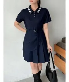 ダズリン　ポロライクプリーツミニワンピースのサムネイル