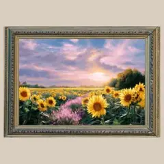 太陽と希望の花✨ひまわり✨No. 4【開運•風水•絵画風・ヒーリングアート】