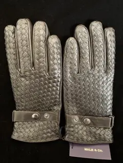 新品未使用MALE & Co. メンズ　手袋　羊革　こげ茶