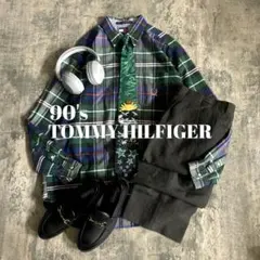 海外 c-boy 90's TOMMY HILFIGER シャツコーデ XL
