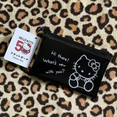 ハローキティ 50周年 フラットポーチ(S)のサムネイル