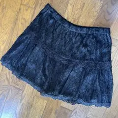 ブラック レース ミニスカート