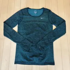 Nike DRI-FIT 長袖トップス ダークブルー　レディース