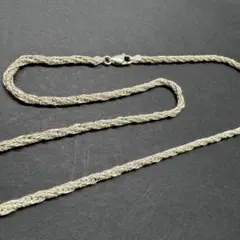 【太め 60㎝ イタリア製】ヴィンテージ ロープチェーン シルバー925