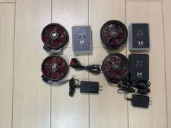 タヌキのデルタ専用 空調服 サンエス 充電器2個付き バッテリー2個