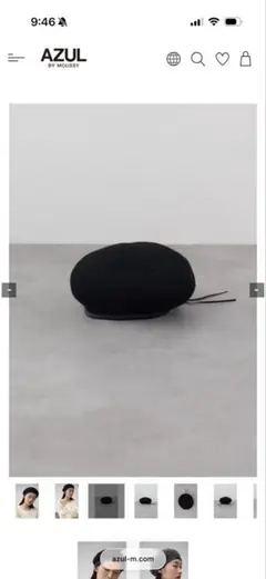 AZUL BY MOUSSY ブラックベレー帽 サイズフリー