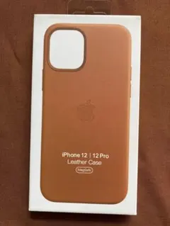 純正iPhone 12/12Pro レザーケース　サドルブラウン匿名発送のサムネイル