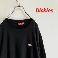 古着　ディッキーズ　長袖Ｔシャツ　ＸＬ　ブラック　オーバーサイズ