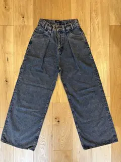 ジーナシス　タックデニムワイドパンツ