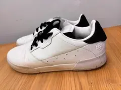SK028 アディダス　adidas　ゴルフシューズ　ホワイトレザースニーカーのサムネイル