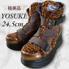 【完売品】ヨースケ 厚底 ベルティッド ハイカット スニーカー レオパード