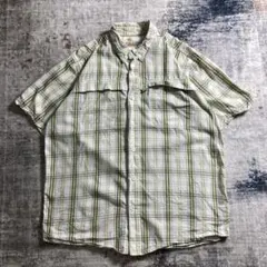 00s Carhartt カーハート チェックシャツ ベージュ 短丈 オールド