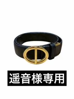 【遥音様専用】クリスチャンディオール ベルト 本革 レザー ブラック Dior