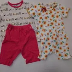 UNIQLO他 ベビーパジャマ 90cm メイシーちゃん　ひまわり　まとめ売りのサムネイル