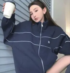SHEIN　ジャージ　ネイビーブルーのサムネイル