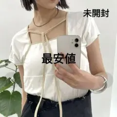 最安値！ミスティック、配色チョーカー付きカットソー、新品