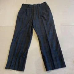 ダンロップ テーパードパンツ チェック グリーン メンズ L相当 スラックス