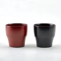 カリグラ　輪島塗　田谷漆器店　えくぼフリーカップ 朱黒2客 カリグラ様専用 輪島塗 田谷漆器店 えくぼフリーカップ 朱黒2客 - メルカリ