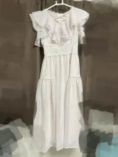 An MILLE アンミール ギンガムフリルオフショルワンピース ピンク