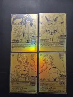 未開封非売品　ドラゴンボールＷ爆裂インパクトゴールド神龍キャンペーン4枚セット 未開封非売品 ドラゴンボールW爆裂インパクトゴールド神龍