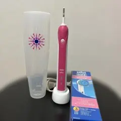 Braun Oral-B 電動歯ブラシ 本体 ピンク　替ブラシ３本付