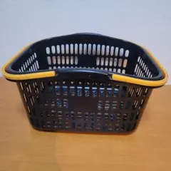 プラスチックかご 黒 収納 買い物 カゴ コンテナ 整理用品 ブラック