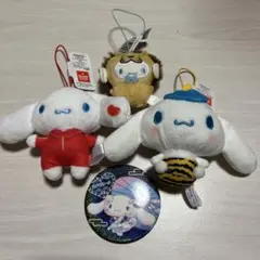 シナモロールぬいぐるみ 缶バッジセット