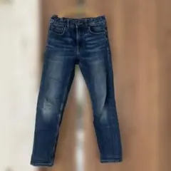 ダークブルー ストレートレッグ デニムパンツ　ZARA ザラ　スキニー　134