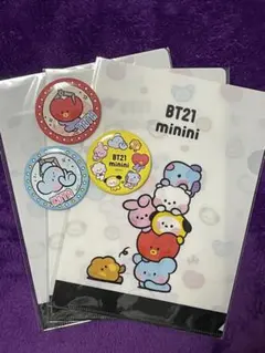 BTS BT21 minini ハピネス缶バッジ KOYA TATA ALL