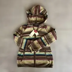 マイクロフリース ストライプパーカー Mサイズ