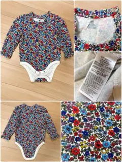 BABY GAP ベビーギャップ 花柄 ロンパース 18-24ヶ月 90サイズ