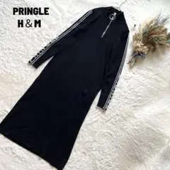 PRINGLEOFSCOTLAND H＆M ラインロゴ入りニットワンピース