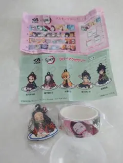 くら寿司限定 鬼滅の刃 禰豆子ラバーストラップ&マスキングテープ
