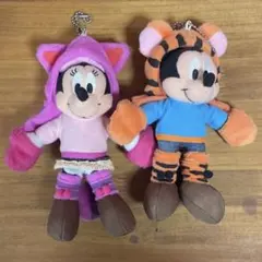 ディズニー　ぬいぐるみ　ファンキャップ　ミッキー　ミニー　ティガー　チェシャ猫