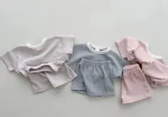 【BLACK BEAN】waffle set /beige S（84~93cm）