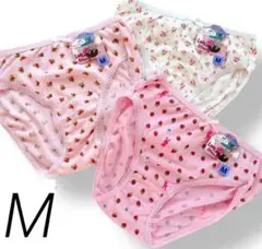 いちご　ローズ　コットンショーツ　パンティ　スキャンティ　まとめ売り　3枚　M