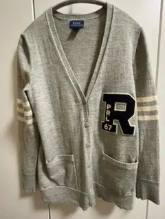POLO RALPH LAUREN カーディガン グレー ワッペン