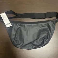 ユニクロ コーテッドコットンショルダーバッグ ブラック
