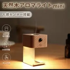 모션 센서가 달린 천연 나무 아로마 라이트