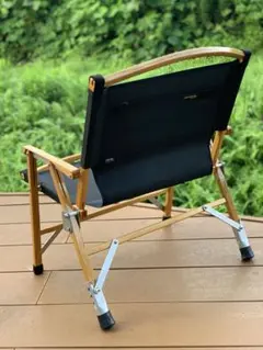 新品 オーク カーミットチェア 黒 ウォールナット 折りたたみ キャンプ