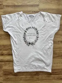 バナーバレット　アンティーク泊ロゴ 白カットソーTシャツ　レトロ古着好きにのサムネイル