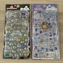 ボンボンドロップシール　シマエナガ、プチドロ　ユニコーンセット