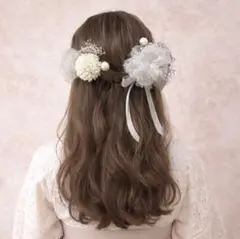 ꕤ୭352髪飾り 成人式 結婚式 卒業式 七五三 発表会 リボン 振袖 袴୭ꕤ