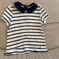襟付きストライプTシャツ 95cm プチバトー