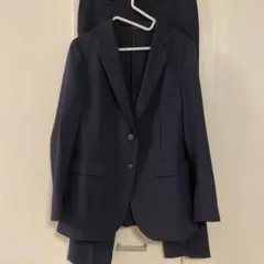 UNIQLO 感動ジャケット　パンツ　ネイビー　セットアップ　リラックスフィット