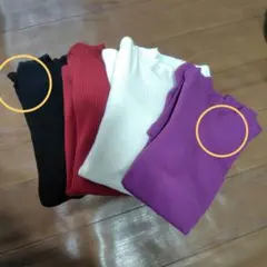 ✰たぬきさま✰専用ユニクロ　リブハイネック　セット Lサイズ
