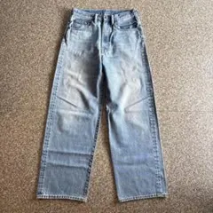 【300円オークション】23AW GU ストレートデニム ライトブルーのサムネイル