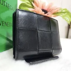 ✨未使用級　付属品あり✨ボッテガ　三つ折り　カセット　レザー　ブラック　黒 2025年最新】ボッテガ カセット 財布の人気アイテム - メルカリ