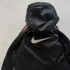 NIKE ナイキ 130㎝ ベンチコート 黒ブラック サッカー フットサル 刺繍